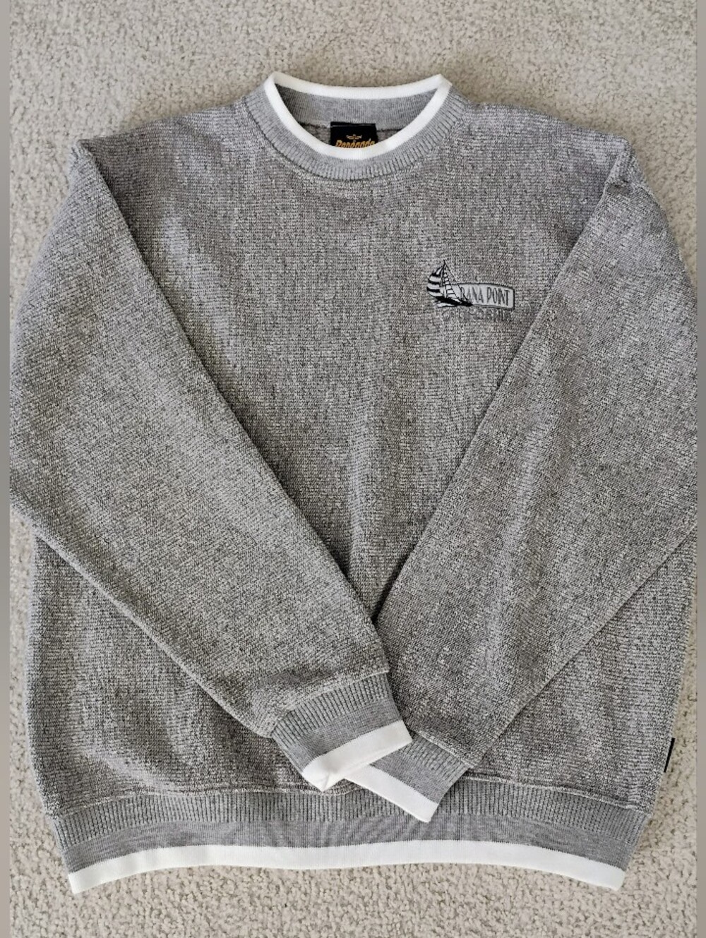 Vtg Renegade Club Dana Point Sweatshirt Heather Grey Textured Made In USA 90s XL
